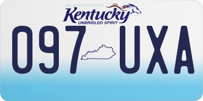 KY license plate 097UXA
