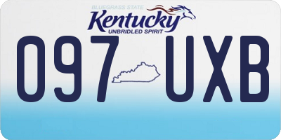 KY license plate 097UXB