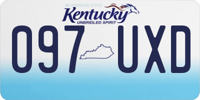 KY license plate 097UXD