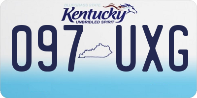 KY license plate 097UXG