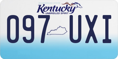 KY license plate 097UXI
