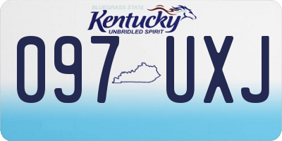 KY license plate 097UXJ