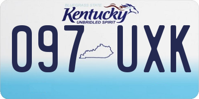KY license plate 097UXK