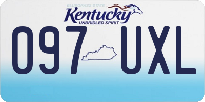 KY license plate 097UXL