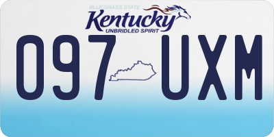KY license plate 097UXM