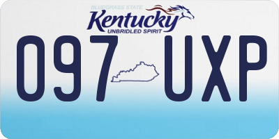 KY license plate 097UXP