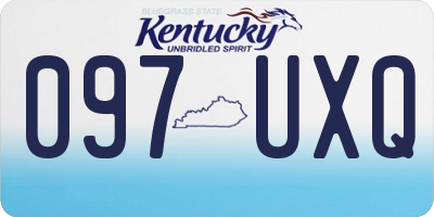 KY license plate 097UXQ