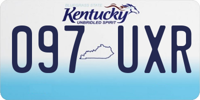 KY license plate 097UXR