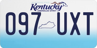 KY license plate 097UXT