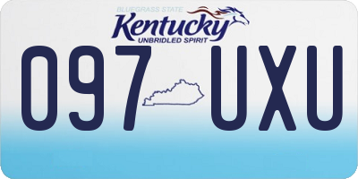 KY license plate 097UXU