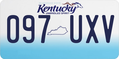 KY license plate 097UXV