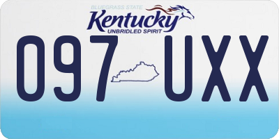 KY license plate 097UXX