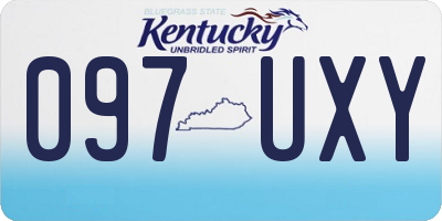 KY license plate 097UXY