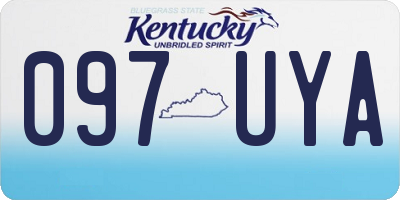 KY license plate 097UYA
