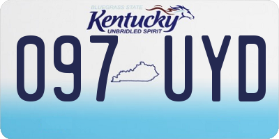 KY license plate 097UYD