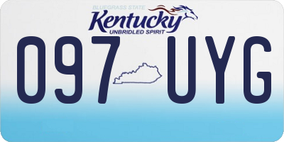 KY license plate 097UYG