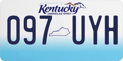 KY license plate 097UYH