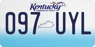 KY license plate 097UYL