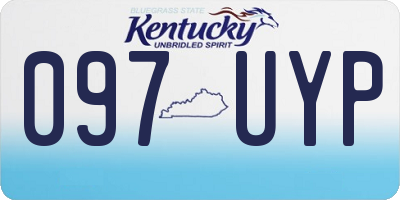 KY license plate 097UYP