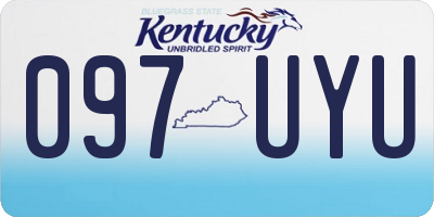 KY license plate 097UYU