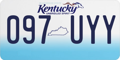 KY license plate 097UYY