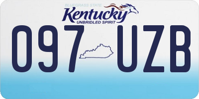 KY license plate 097UZB
