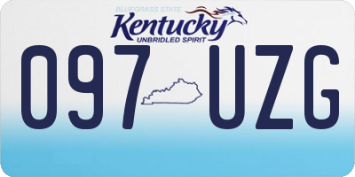 KY license plate 097UZG