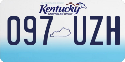 KY license plate 097UZH