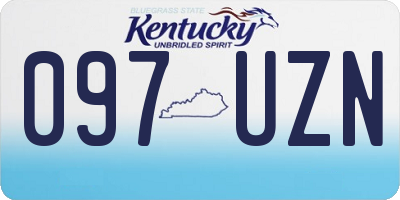 KY license plate 097UZN