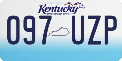 KY license plate 097UZP