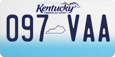 KY license plate 097VAA