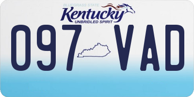 KY license plate 097VAD