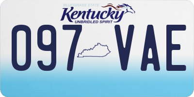 KY license plate 097VAE