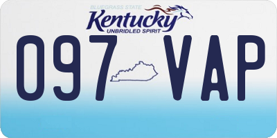KY license plate 097VAP