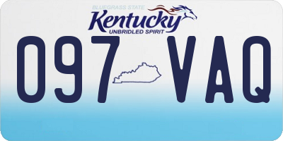 KY license plate 097VAQ