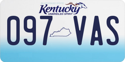 KY license plate 097VAS