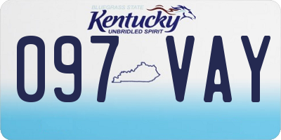 KY license plate 097VAY