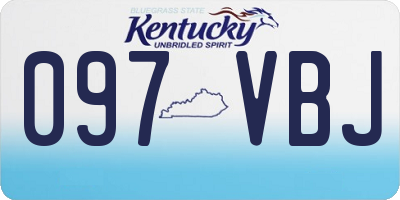 KY license plate 097VBJ