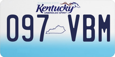 KY license plate 097VBM