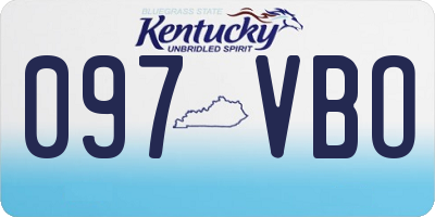 KY license plate 097VBO
