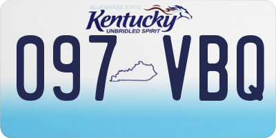 KY license plate 097VBQ