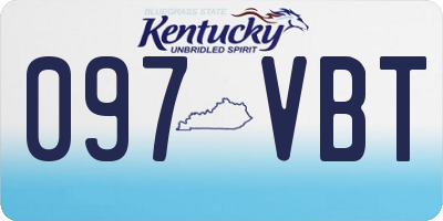 KY license plate 097VBT