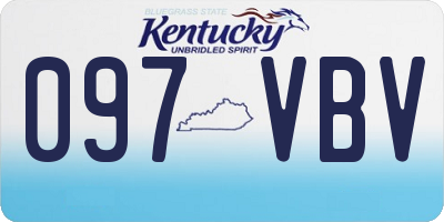 KY license plate 097VBV