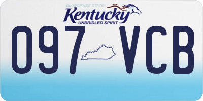 KY license plate 097VCB