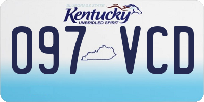 KY license plate 097VCD