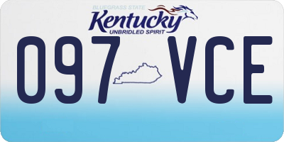 KY license plate 097VCE