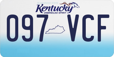 KY license plate 097VCF