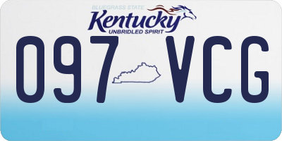 KY license plate 097VCG