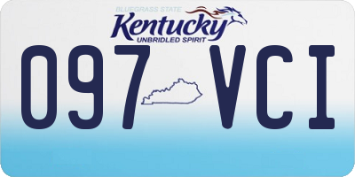KY license plate 097VCI