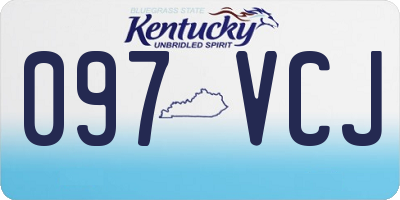 KY license plate 097VCJ